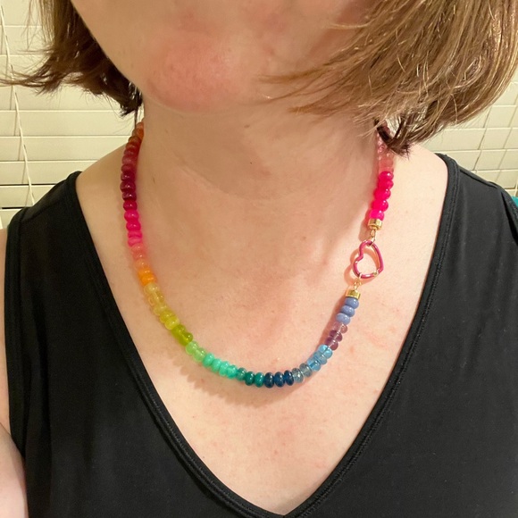 Lynn Rachel Rose Chunky Neon Jellybean Necklace (No Clasp) 20 7/8" - Picture 7 of 7